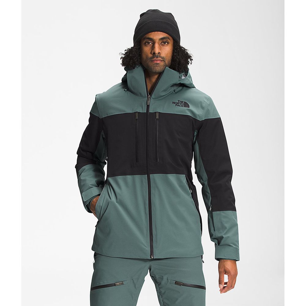 The North Face Rain Jacket Mens Australia - The North Face Chakal Black / Green Dryvent (QVS-460235)